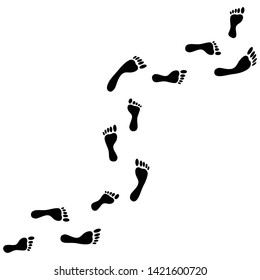 Woman foot print icon. Woman shoe footprint