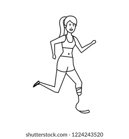 woman with foot prosthesis