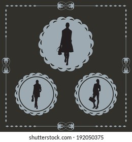  woman frame Vector