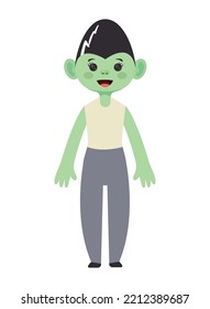 Woman With Frankenstein Costume Character