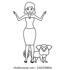 woman with funny monkey