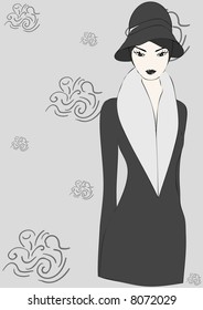 woman in fur