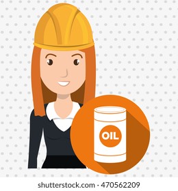 woman gallon gasoline icon vector illustration graphic