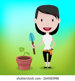 woman & Gardening