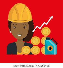 woman gasoline station vector illustration graphic eps 10