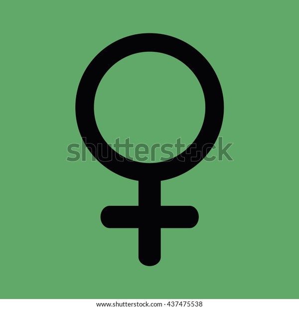 Woman Gender Symbol White Icon Vector Stock Vector Royalty Free 437475538