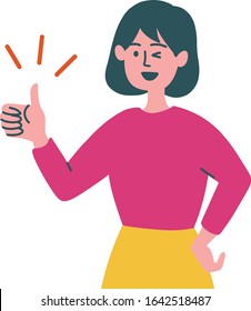 woman gesture emotion simple illustration
