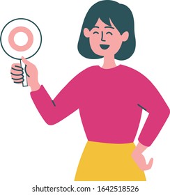woman gesture emotion simple illustration