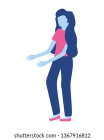 woman gesturing hands