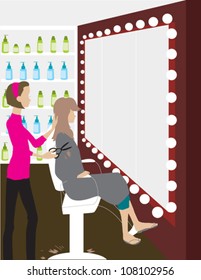 Woman Getting Hair Cut