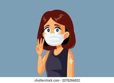 Woman Getting Third Dose Immunized against Viral Disease 