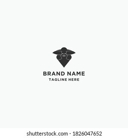 Woman Ghost Logo Design template