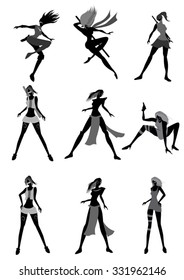 woman, girl, action