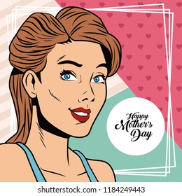 woman girl art pop comic retro female pretty