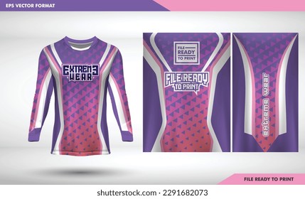 woman and girl esport profesional design Sublimation dirt bike jersey design illustration. jersey template front, collar and sleeves