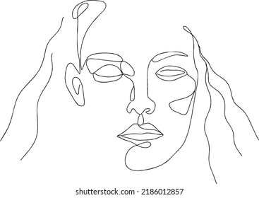 Woman Girl Head Vector Hand Drawn Stock Vector (Royalty Free ...