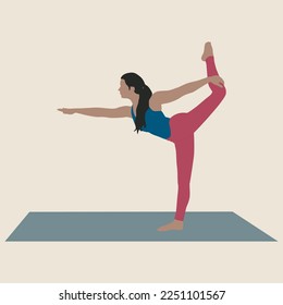 Woman girl practicing yoga poses. Woman doing pilates. Woman with healthy life. Fitness life.