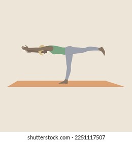 Woman girl practicing yoga poses. Woman doing pilates. Woman with healthy life. Fitness life.