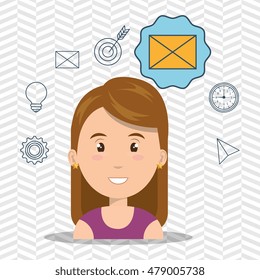 woman girl web icon