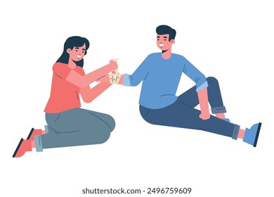 woman giving first aid to a patient isolated