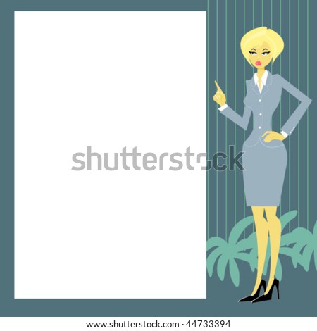 Woman giving presentation
