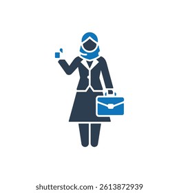 Woman Giving Thumbs Up Icon On White Background