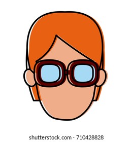 Woman with glasses