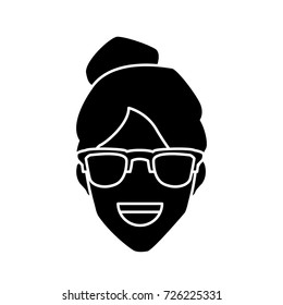 Woman with glasses