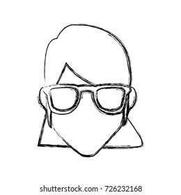 Woman with glasses