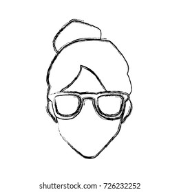 Woman with glasses