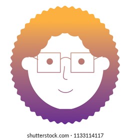 woman with glasses design