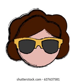 woman with glasses icon