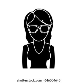 woman with glasses icon