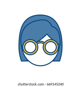 woman with glasses icon 