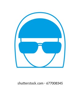 woman with glasses icon