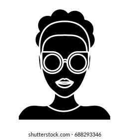 woman with glasses icon