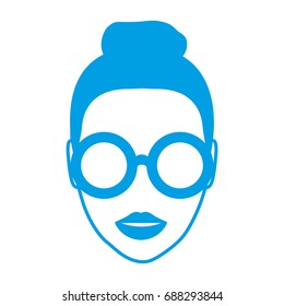 woman with glasses icon
