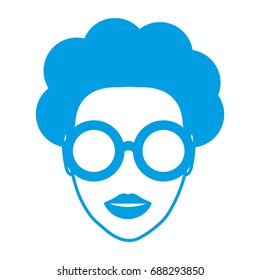 woman with glasses icon