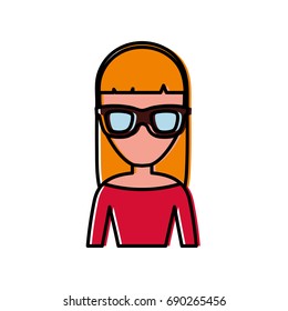 woman with glasses icon