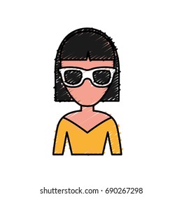woman with glasses icon