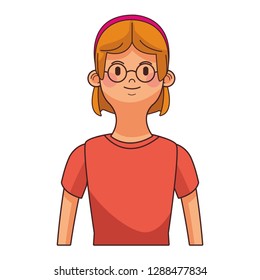 woman with glasses portrait