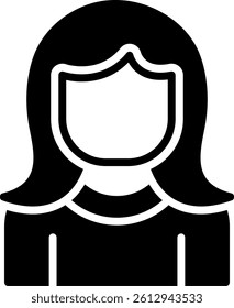 Woman Glyph Icon Vector Design