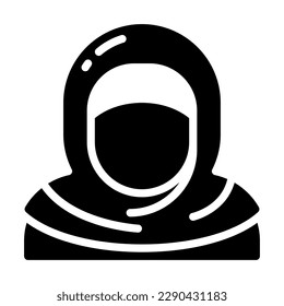 Woman Glyph Style Icon Vector Design