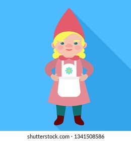 Woman goblin icon. Flat illustration of woman goblin vector icon for web design