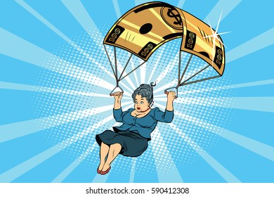 woman Golden parachute financial compensation in the business