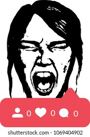 A woman got mad due to no activity on social media account 