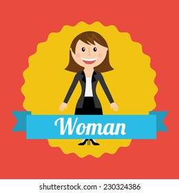 woman graphic design , vector illustration