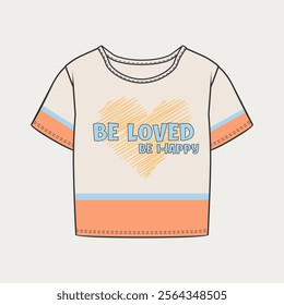 Woman Graphic Printed T-shirt Vector illustration design for fashion graphics, t shirt prints, tees, posters, stickers.