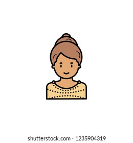Woman Greece icon. Element of color ancient greece  icon for mobile concept and web apps. Colored Woman Greece icon can be used for web and mobile on white background
