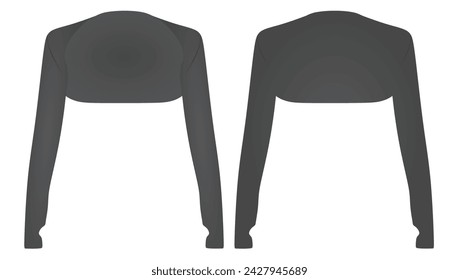 Woman grey bolero. vector illustration